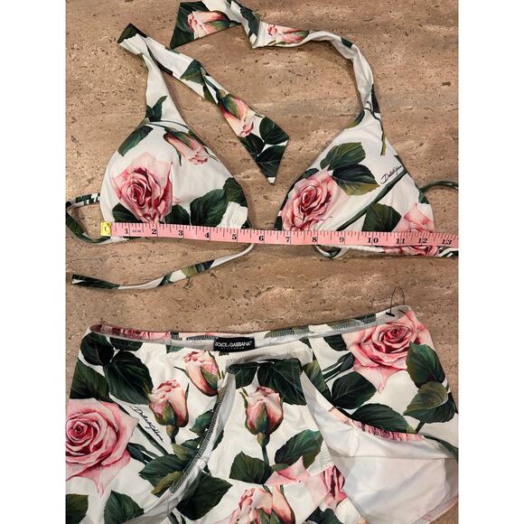 Dolce & Gabbana Swimwear Two Piece High Waist Bikini Set Floral Print - Picture 11 of 11